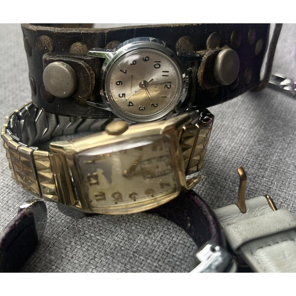 36 Assorted Mens & Womens Watches Untested Vintage Gold Silver Mix Tone Metal - Picture 4 of 12